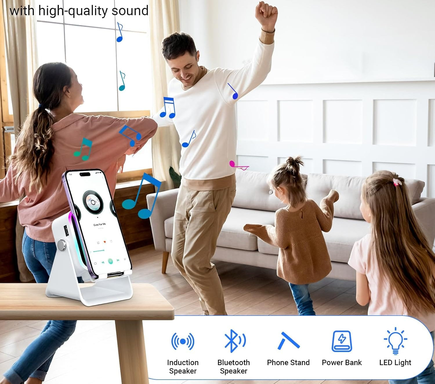 Music fills the room