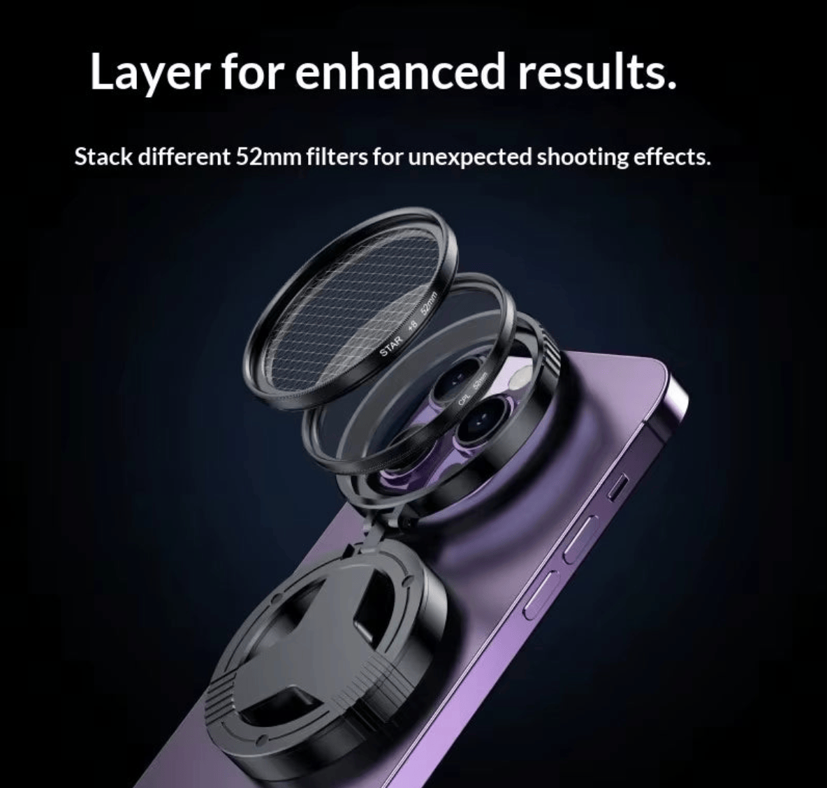 Snap the filter on in 1 second