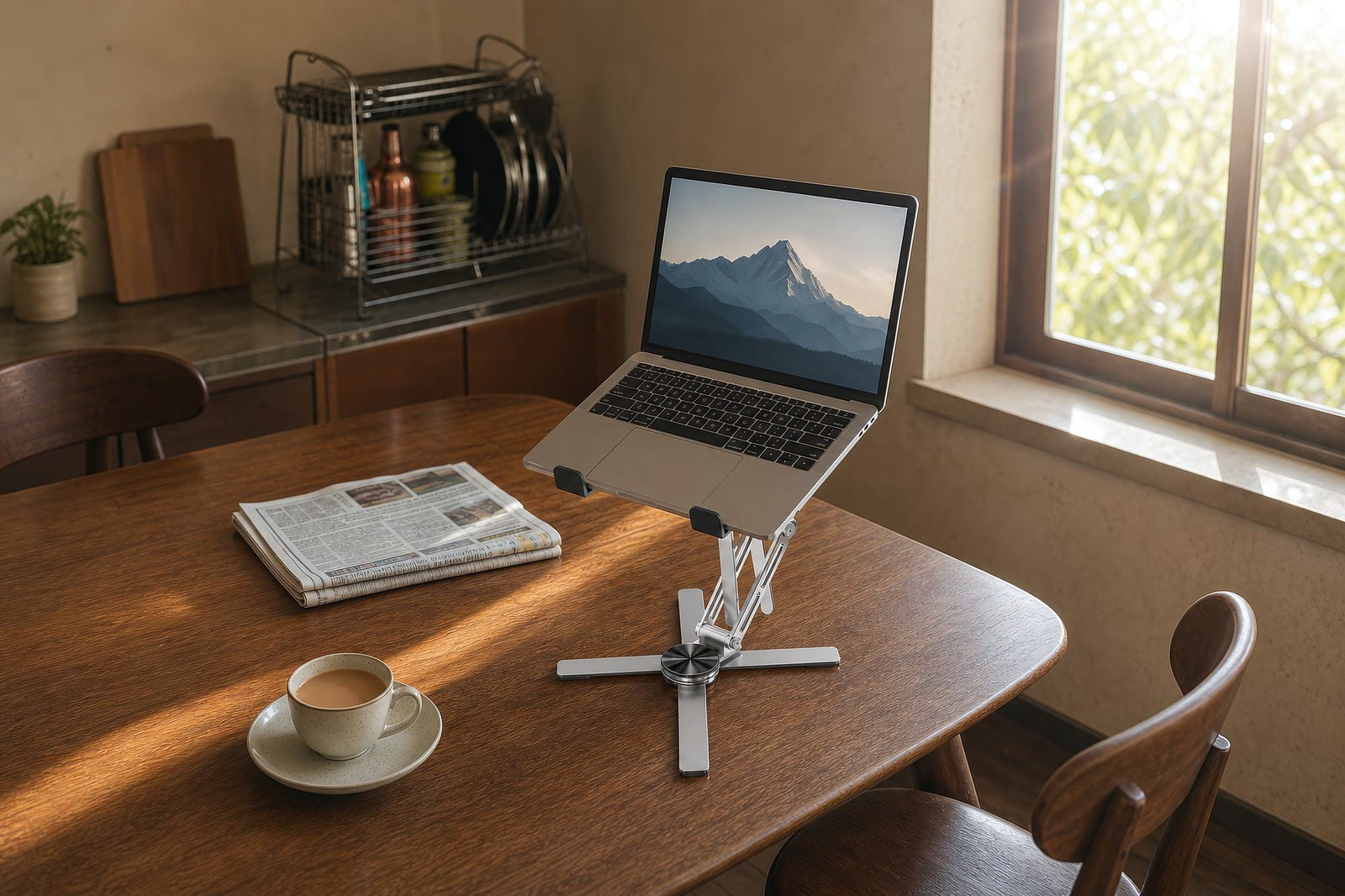 Any table becomes a desk